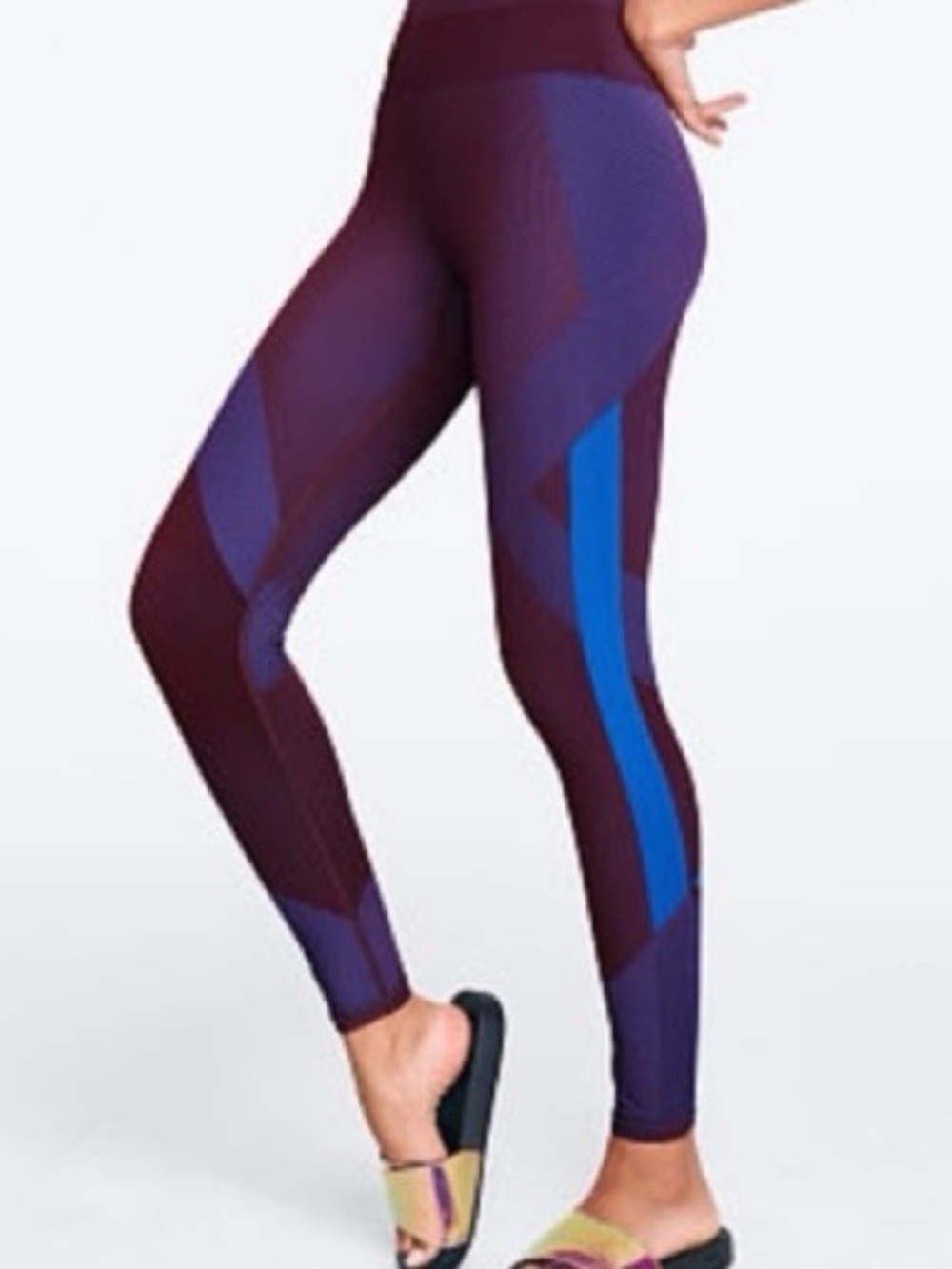 Victoria's Secret PINK Cool & Comfy seamless leggings colorblock pattern